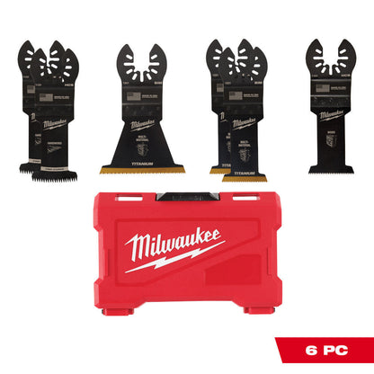 Milwaukee 49-10-9112 OPEN-LOK 6pc Universal Fit Multi-Tool Oscillating Blade Set