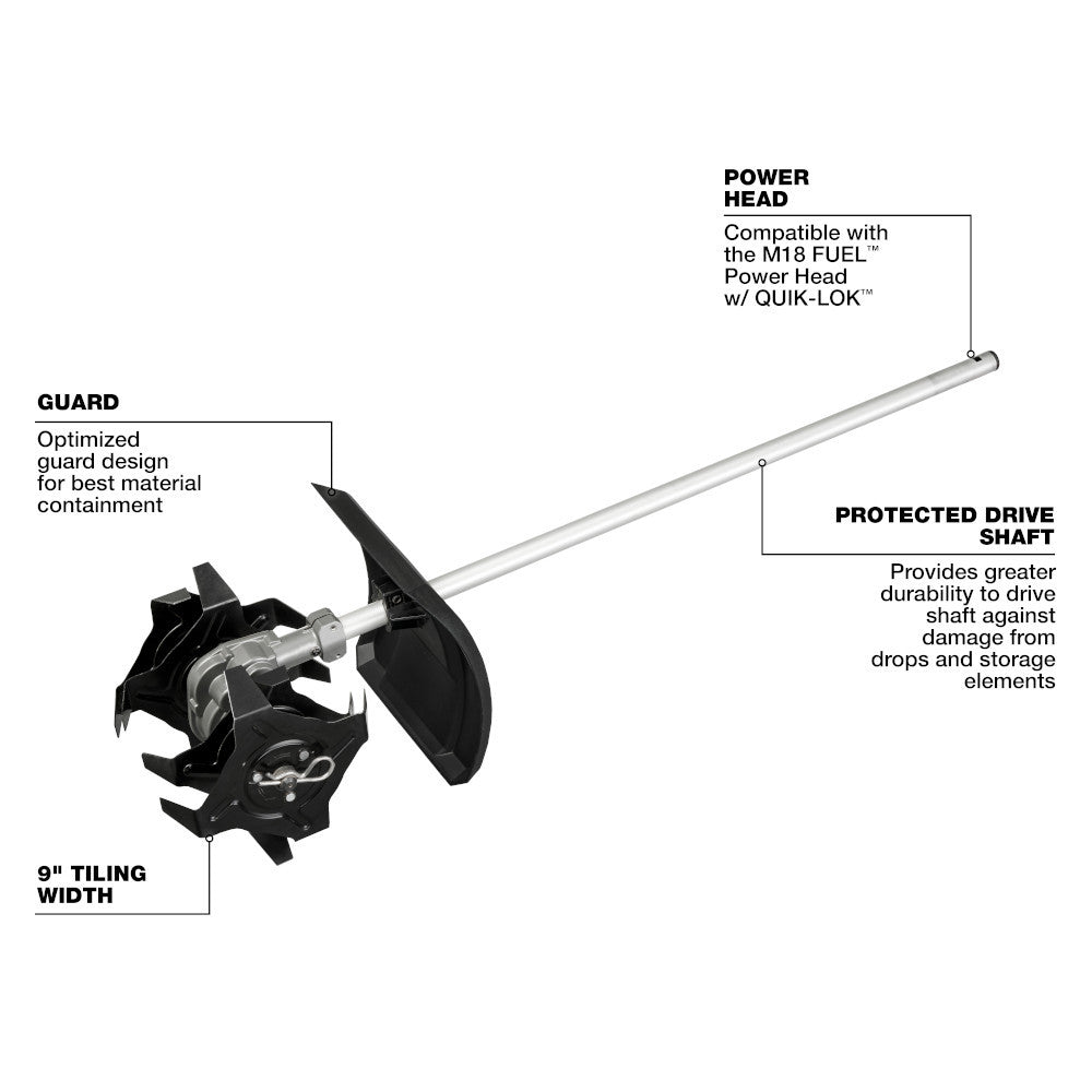 Milwaukee 49-16-2739 M18 FUEL QUIK-LOK Cultivator Attachment