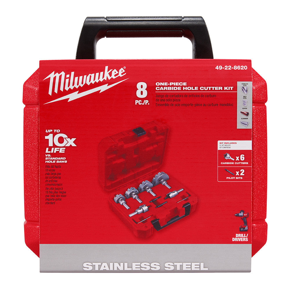 Milwaukee 49-22-8620 8pc Carbide Hole Cutter Kit