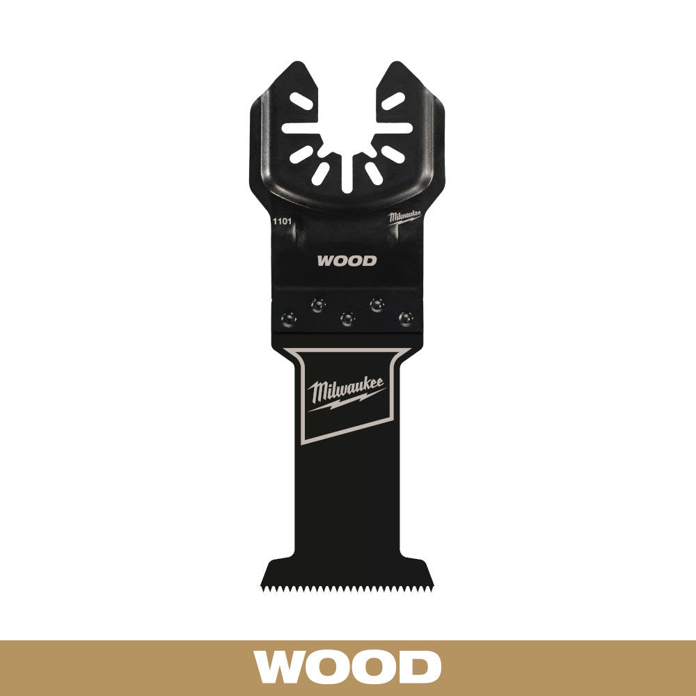 Milwaukee 49-25-1101 OPEN-LOK 1-3/8-inch Universal Fit High Carbon Steel Wood Cutting Multi-Tool Oscillating Blades - 3pk
