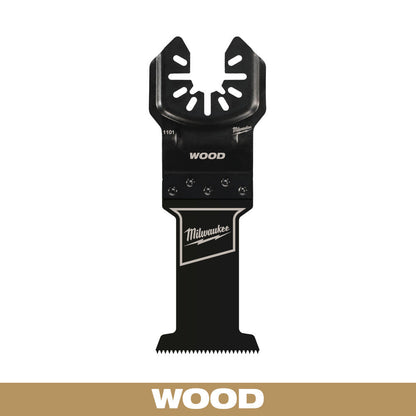 Milwaukee 49-25-1101 OPEN-LOK 1-3/8-inch Universal Fit High Carbon Steel Wood Cutting Multi-Tool Oscillating Blades - 3pk