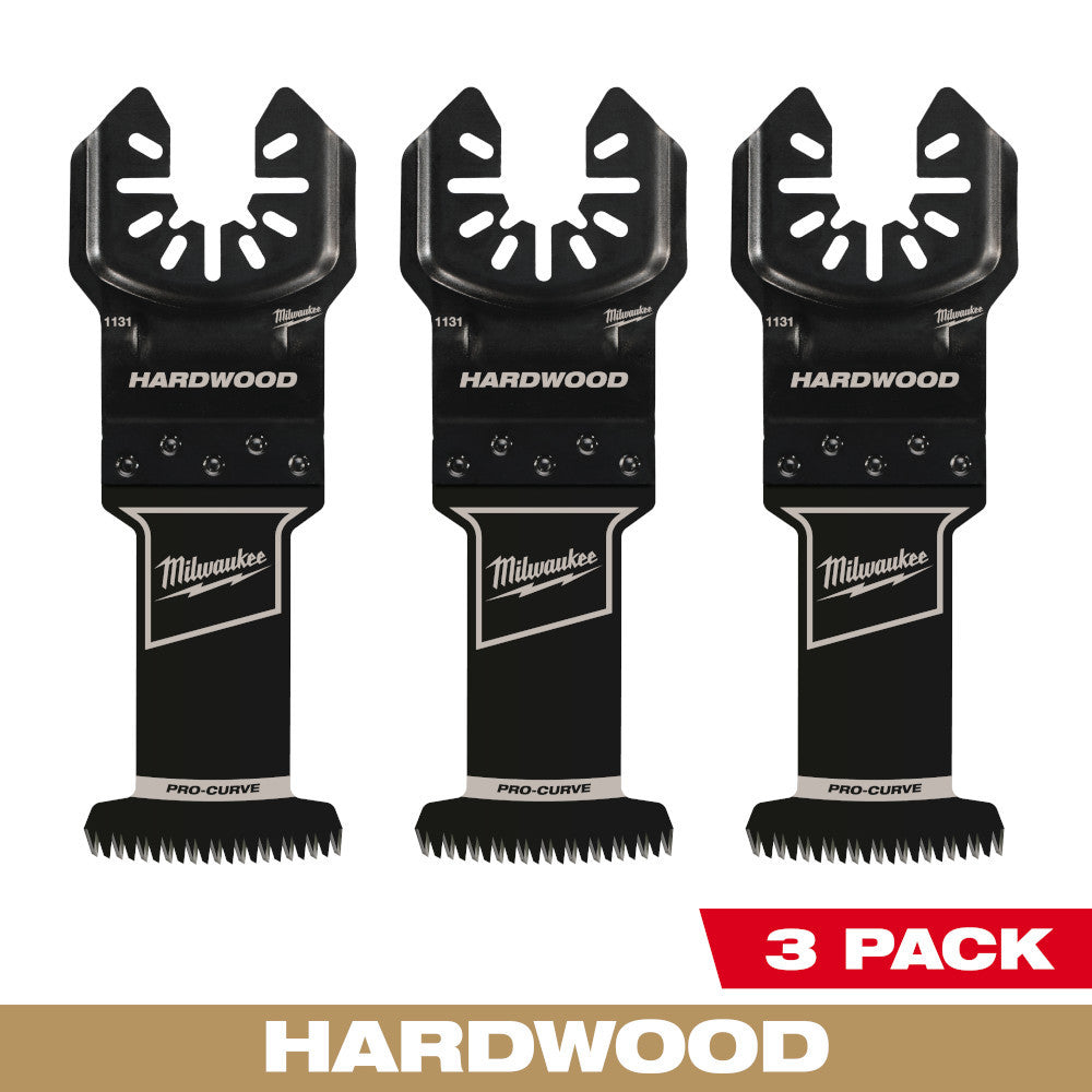 Milwaukee 49-25-1133 OPEN-LOK 1-3/8-inch Universal Fit HCS Japanese Teeth Hardwood Cutting Multi-Tool Oscillating Blades - 3pk