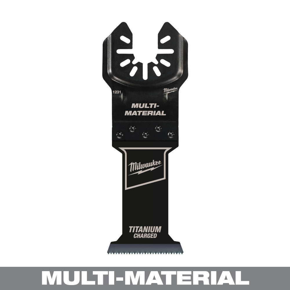 Milwaukee 49-25-1231 OPEN-LOK 1-3/8-inch Universal Fit Titanium Enhanced Bi-Metal Multi-Material Cutting Multi-Tool Oscillating Blade