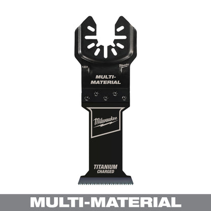 Milwaukee 49-25-1231 OPEN-LOK 1-3/8-inch Universal Fit Titanium Enhanced Bi-Metal Multi-Material Cutting Multi-Tool Oscillating Blade