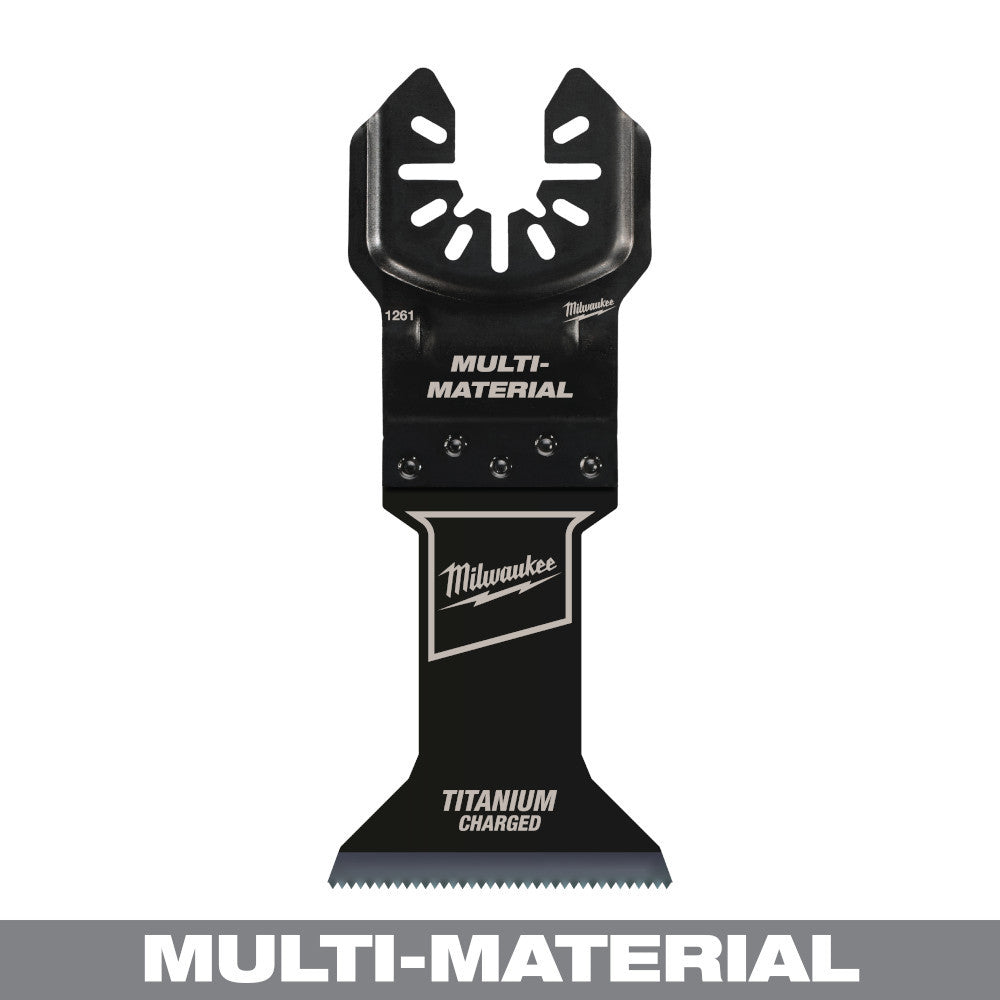 Milwaukee 49-25-1261 OPEN-LOK 1-3/4-inch Universal Fit Titanium Enhanced Bi-Metal Metal Cutting Multi-Tool Oscillating Blade
