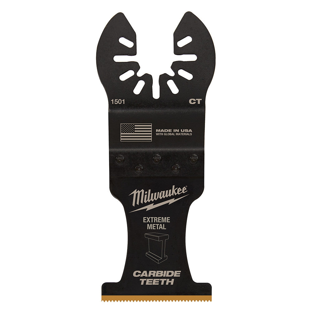 Milwaukee 49-25-1501 OPEN-LOK 1-3/8-inch Universal Fit Titanium Enhanced Carbide Teeth Metal Cutting Multi-Tool Oscillating Blade