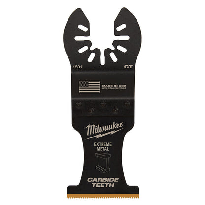 Milwaukee 49-25-1501 OPEN-LOK 1-3/8-inch Universal Fit Titanium Enhanced Carbide Teeth Metal Cutting Multi-Tool Oscillating Blade