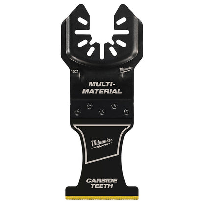 Milwaukee 49-25-1521 OPEN-LOK 1-3/8-inch Universal Fit Titanium Enhanced Carbide Teeth Multi-Material Cutting Multi-Tool Oscillating Blade