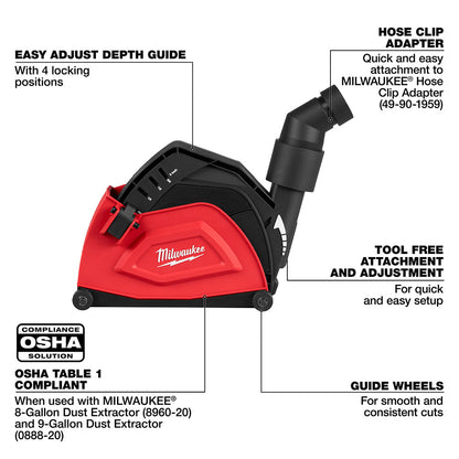 Milwaukee 4-1/2in - 5in Cutting Dust Shroud