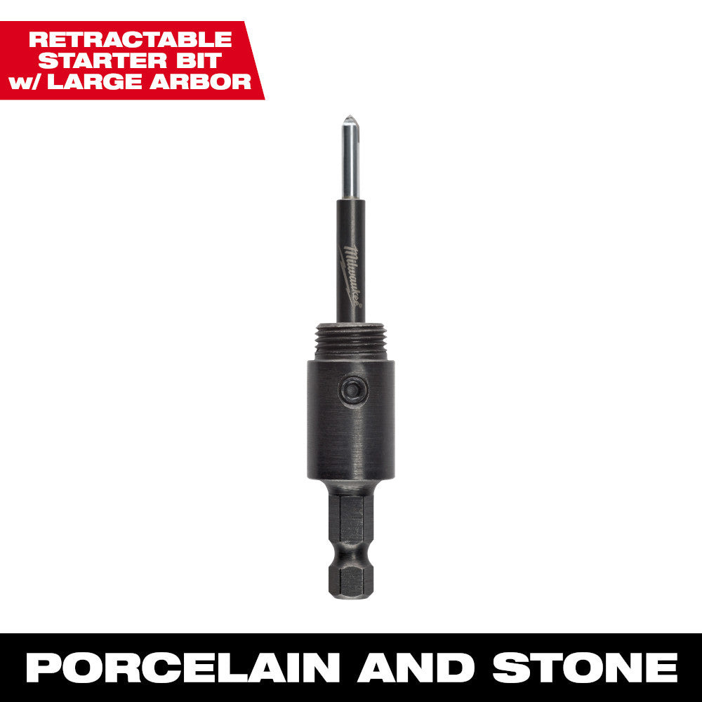 Milwaukee 49-56-7135 Retractable Starter Bit with Large Arbor for Diamond MAX Hole Saws
