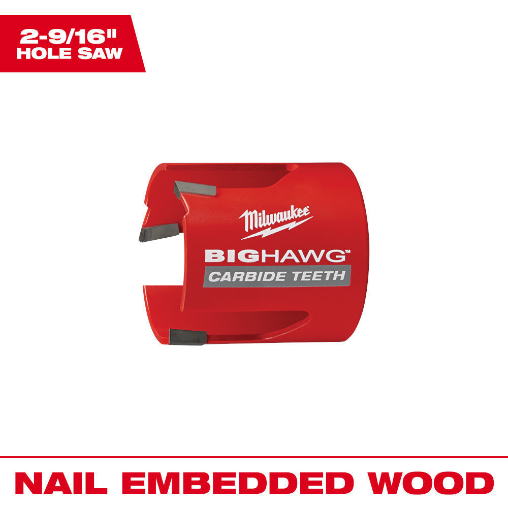 Milwaukee 2-9/16 inch BIG HAWG Hole Saw with Carbide Teeth