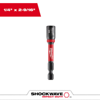 Milwaukee 49-66-4532 1/4 inch x 2-9/16 inch SHOCKWAVE Impact Duty Magnetic Nut Driver
