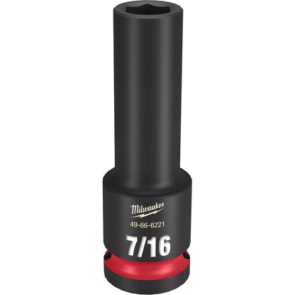 Milwaukee 49-66-6221 SHOCKWAVE Impact Duty 7/16 inch 1/2 inch Drive SAE 6pt Deep Socket