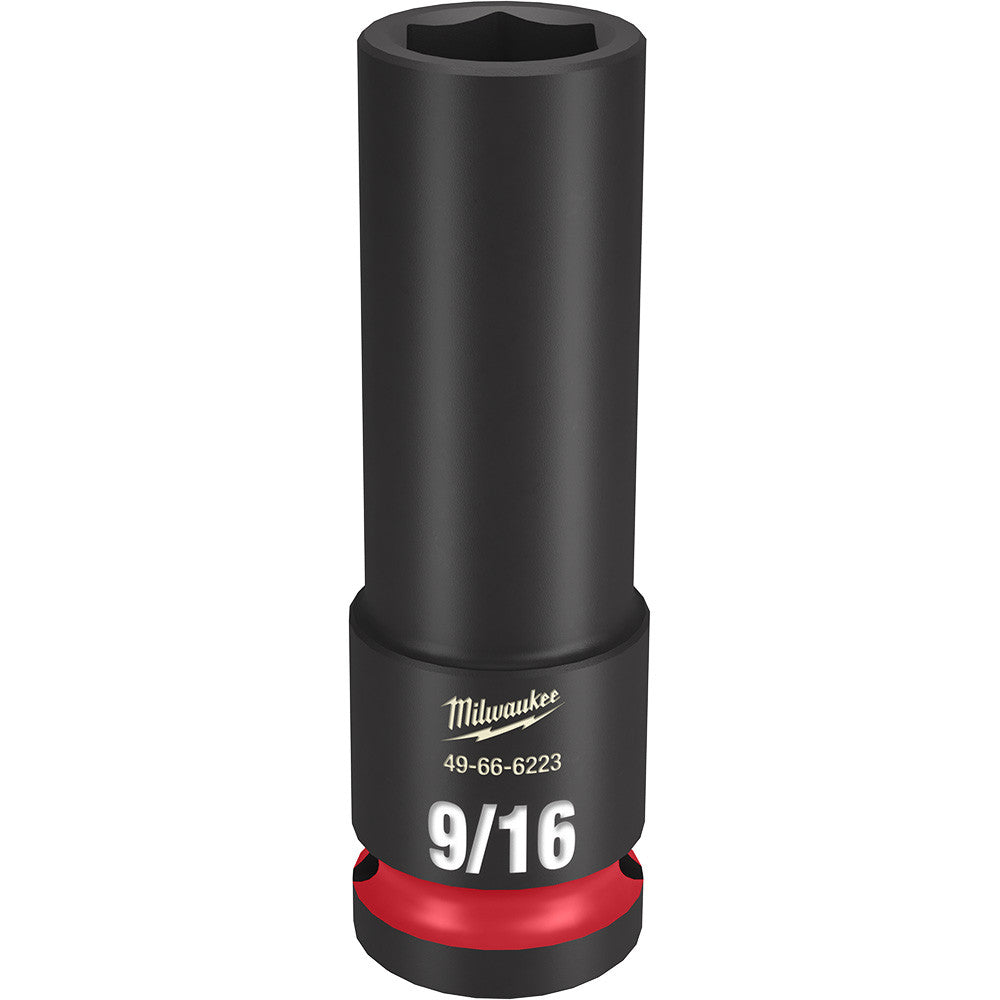 Milwaukee 49-66-6223 SHOCKWAVE Impact Duty 9/16 inch 1/2 inch Drive SAE 6pt Deep Socket