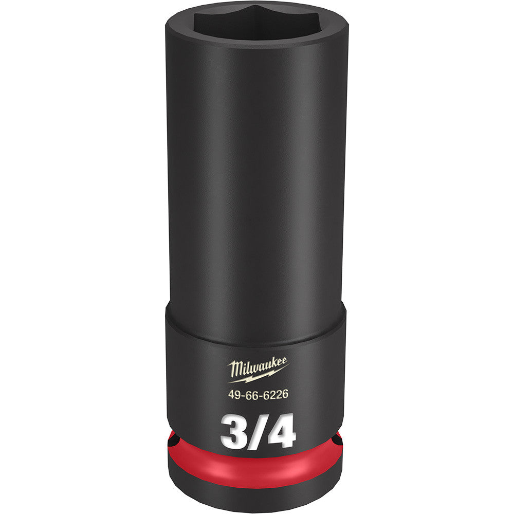 Milwaukee 49-66-6226 SHOCKWAVE Impact Duty 3/4 inch 1/2 inch Drive SAE 6pt Deep Socket