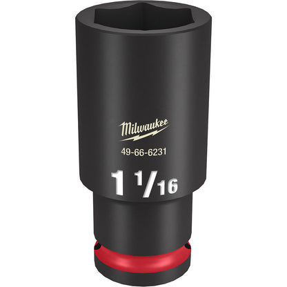 Milwaukee 49-66-6231 SHOCKWAVE Impact Duty 1-1/16 inch 1/2 inch Drive SAE 6pt Deep Socket