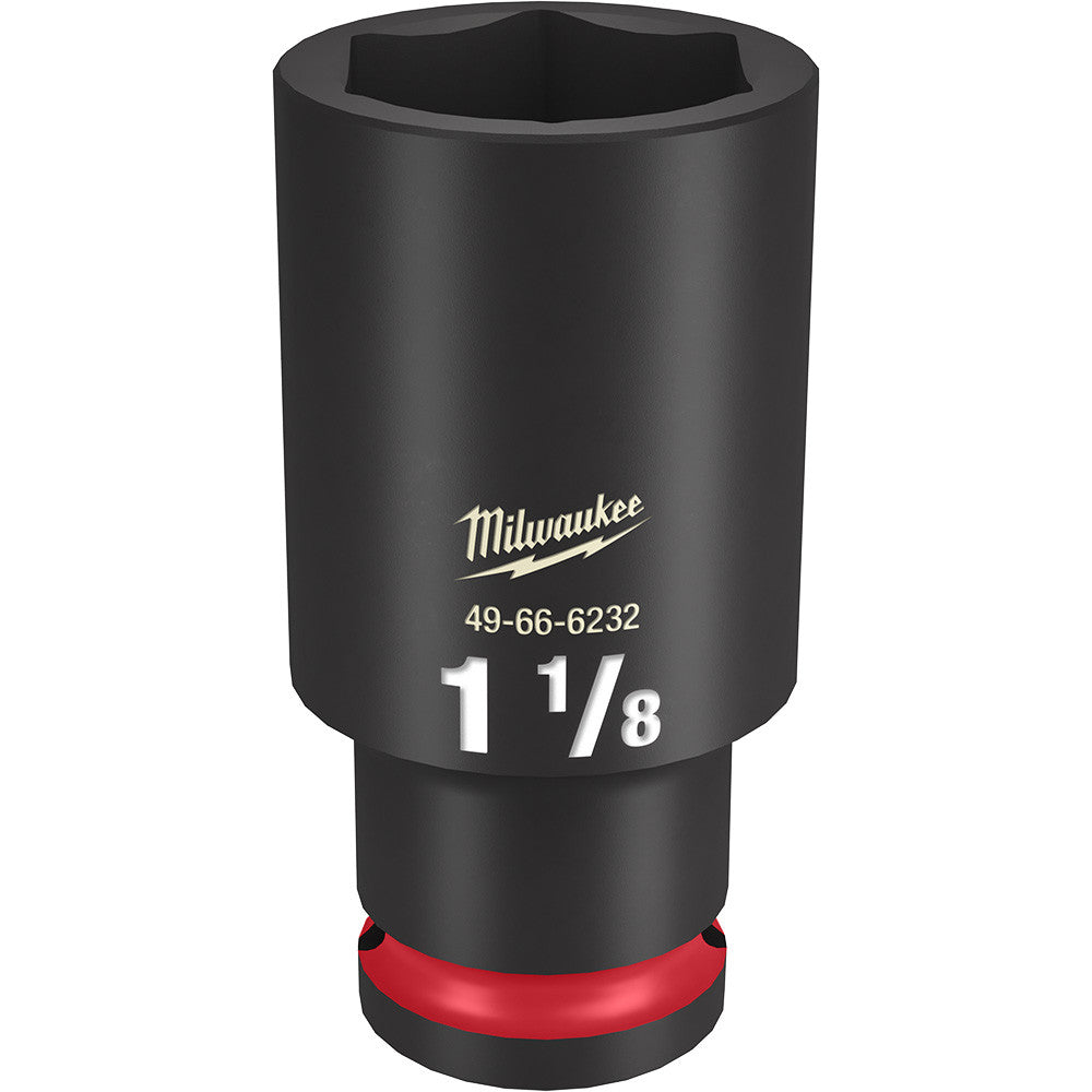 Milwaukee 49-66-6232 SHOCKWAVE Impact Duty 1-1/8 inch 1/2 inch Drive SAE 6pt Deep Socket