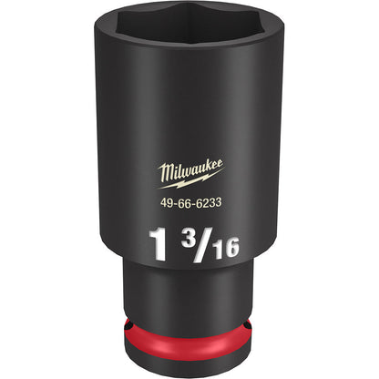 Milwaukee 49-66-6233 SHOCKWAVE Impact Duty 1-3/16 inch 1/2 inch Drive SAE 6pt Deep Socket