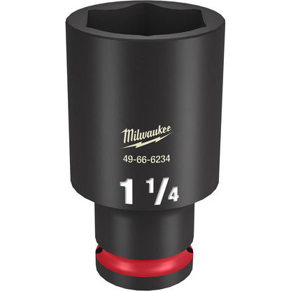 Milwaukee 49-66-6234 SHOCKWAVE Impact Duty 1-1/4 inch 1/2 inch Drive SAE 6pt Deep Socket