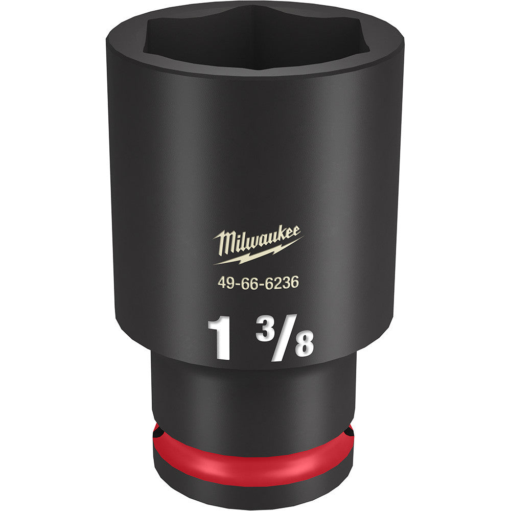 Milwaukee 49-66-6236 SHOCKWAVE Impact Duty 1-3/8 inch 1/2 inch Drive SAE 6pt Deep Socket