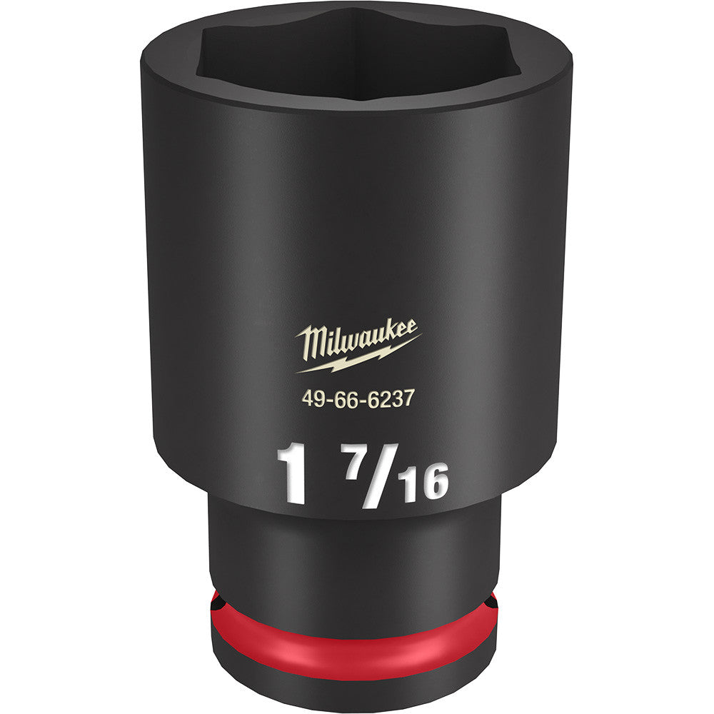 Milwaukee 49-66-6237 SHOCKWAVE Impact Duty 1-7/16 inch 1/2 inch Drive SAE 6pt Deep Socket