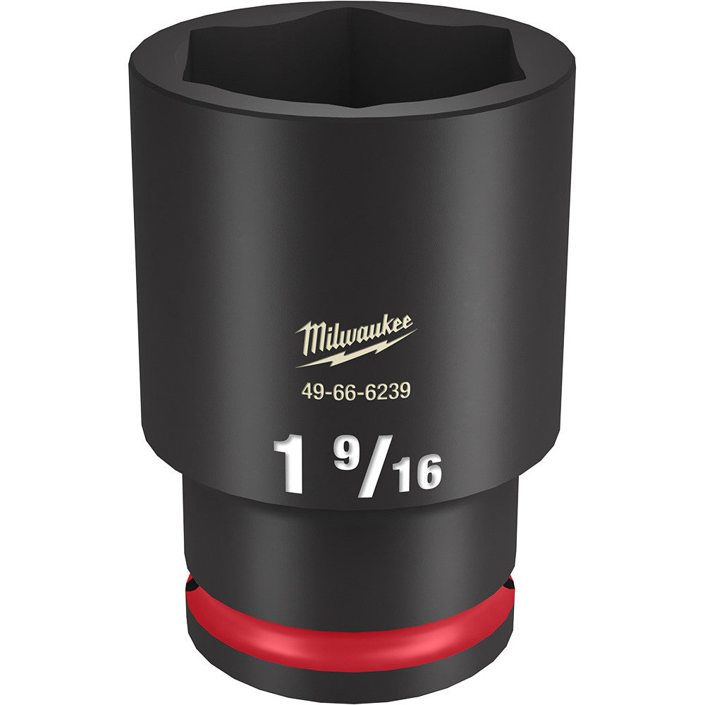 Milwaukee 49-66-6239 SHOCKWAVE Impact Duty 1-9/16 inch 1/2 inch Drive SAE 6pt Deep Socket