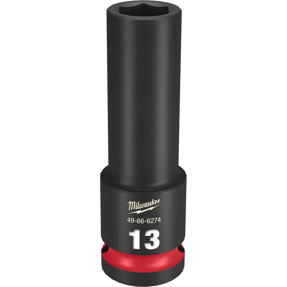 Milwaukee 49-66-6274 SHOCKWAVE Impact Duty 13mm 1/2 inch Drive Metric 6pt Deep Socket