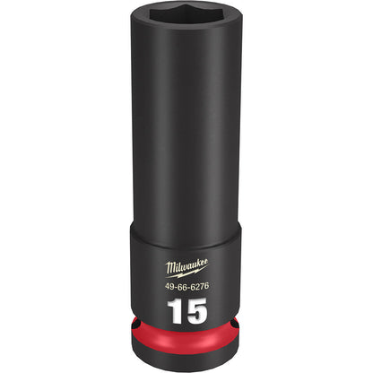 Milwaukee 49-66-6276 SHOCKWAVE Impact Duty 15mm 1/2 inch Drive Metric 6pt Deep Socket
