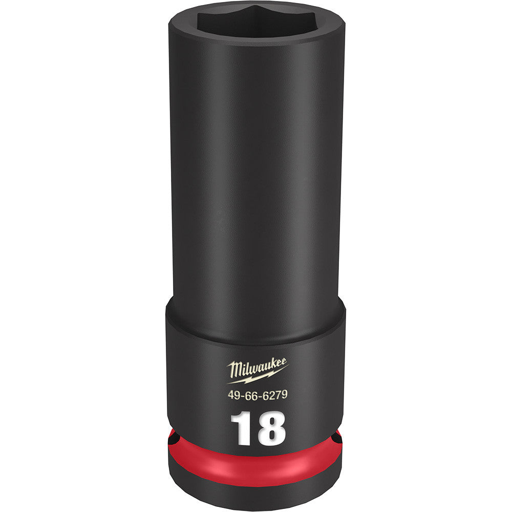 Milwaukee 49-66-6279 SHOCKWAVE Impact Duty 18mm 1/2 inch Drive Metric 6pt Deep Socket