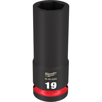 Milwaukee 49-66-6280 SHOCKWAVE Impact Duty 19mm 1/2 inch Drive Metric 6pt Deep Socket