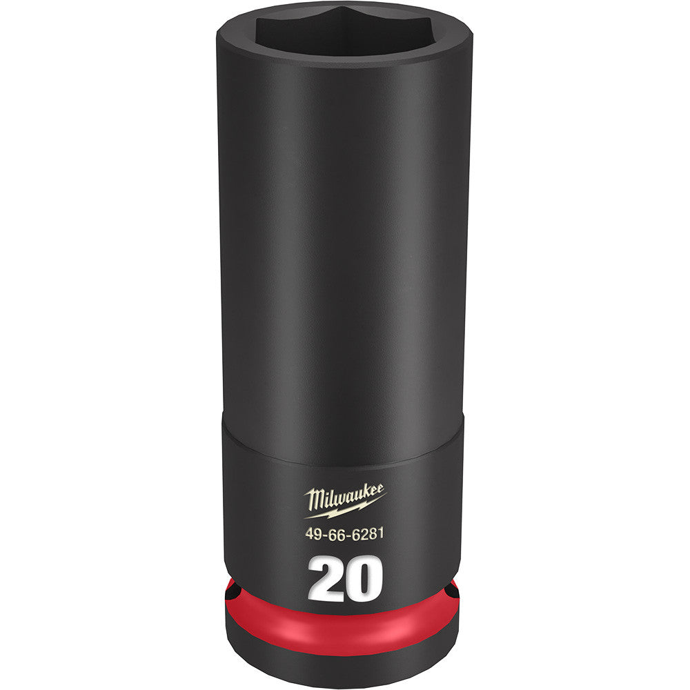 Milwaukee 49-66-6281 SHOCKWAVE Impact Duty 20mm 1/2 inch Drive Metric 6pt Deep Socket