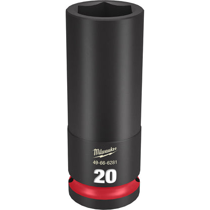 Milwaukee 49-66-6281 SHOCKWAVE Impact Duty 20mm 1/2 inch Drive Metric 6pt Deep Socket