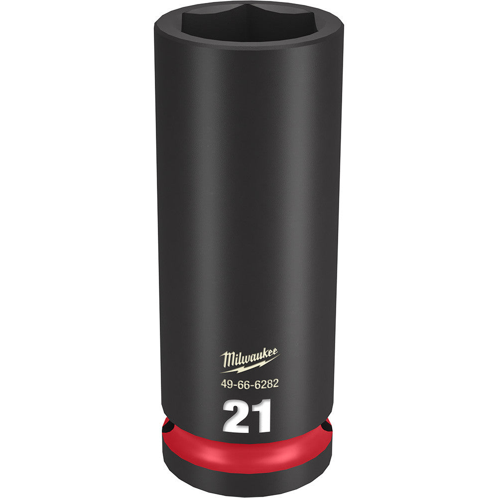 Milwaukee 49-66-6282 SHOCKWAVE Impact Duty 21mm 1/2 inch Drive Metric 6pt Deep Socket