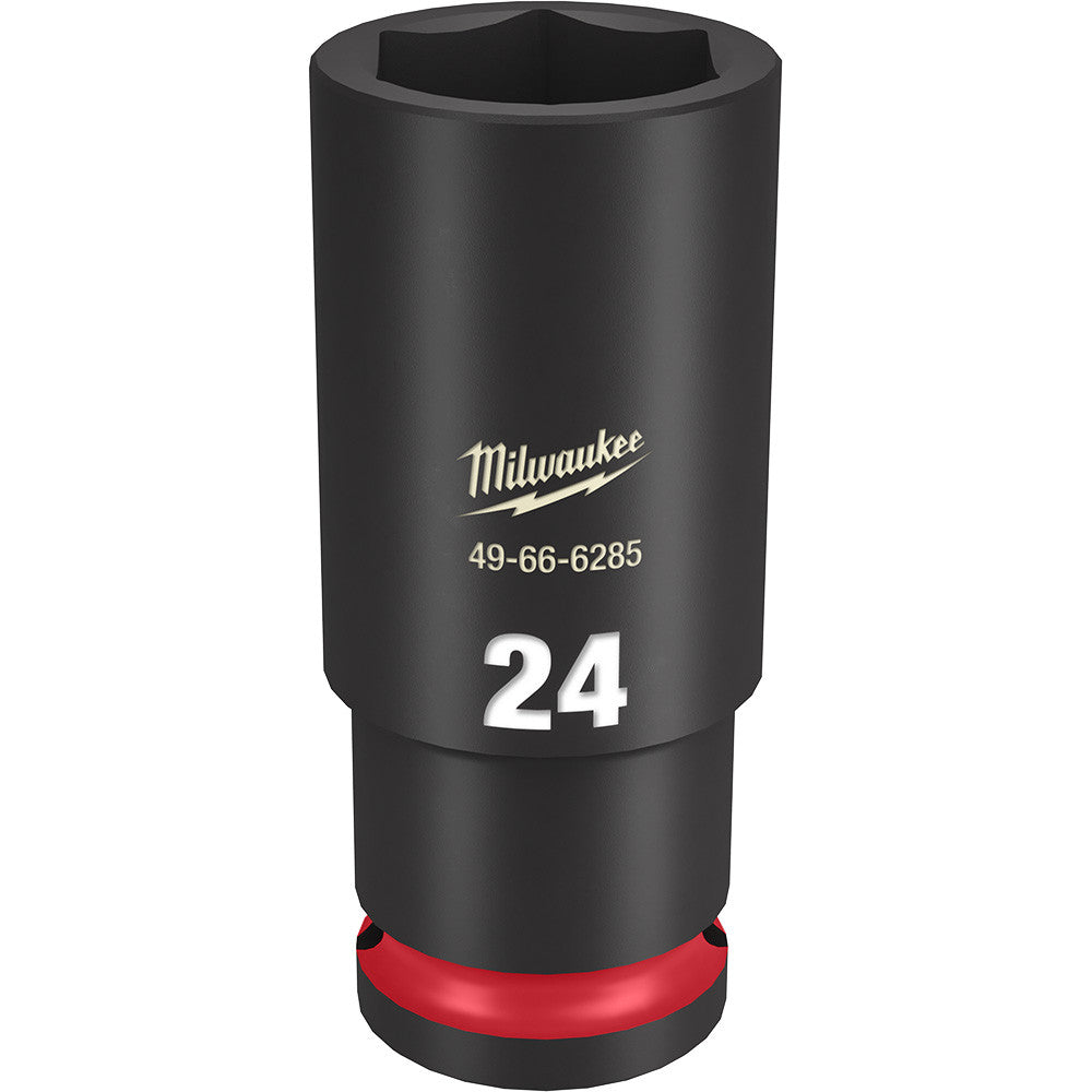 Milwaukee 49-66-6285 SHOCKWAVE Impact Duty 24mm 1/2 inch Drive Metric 6pt Deep Socket
