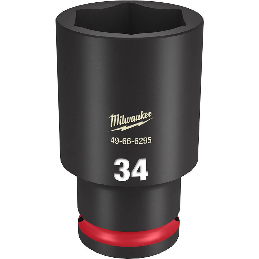 Milwaukee 49-66-6295 SHOCKWAVE Impact Duty 34mm 1/2 Inch Drive Metric 6pt Deep Socket