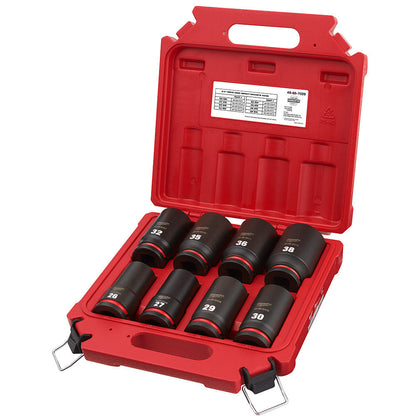 Milwaukee 49-66-7020 SHOCKWAVE Impact Duty 8pc 3/4 Inch Metric Deep 6 Point Socket Set