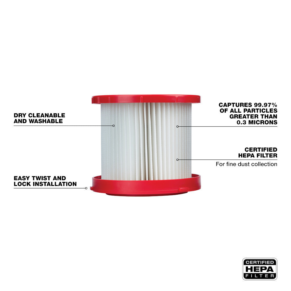 Milwaukee 49-90-1900 Wet/Dry Vacuum HEPA Filter