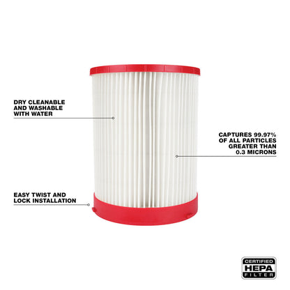 Milwaukee 49-90-1977 Large Wet/Dry Vacuum HEPA Filter