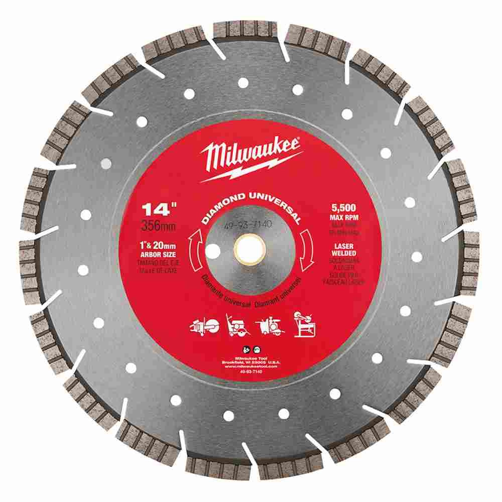 Milwaukee 49-93-7140 14 inch Diamond Universal Segmented Turbo Blade