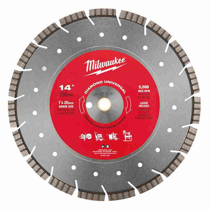 Milwaukee 49-93-7140 14 inch Diamond Universal Segmented Turbo Blade