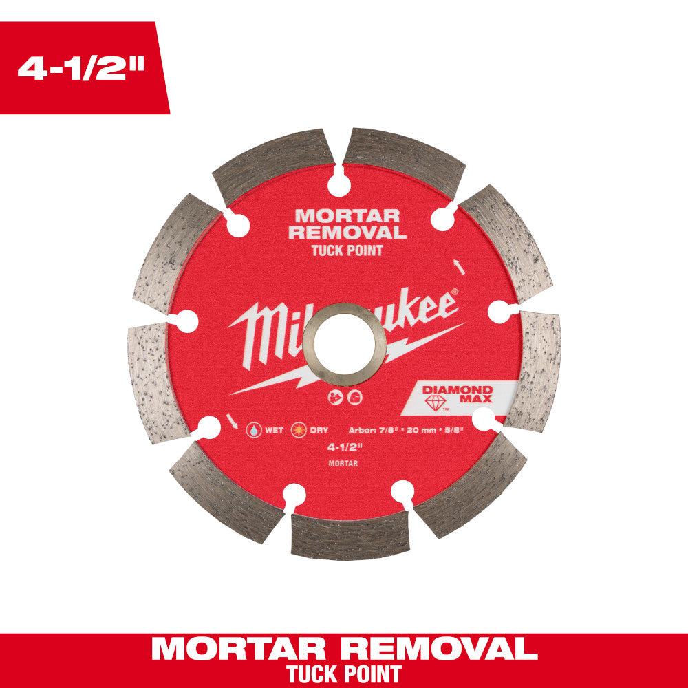 Milwaukee DIAMOND MAX 4-1/2in Tuck Point Diamond Blade