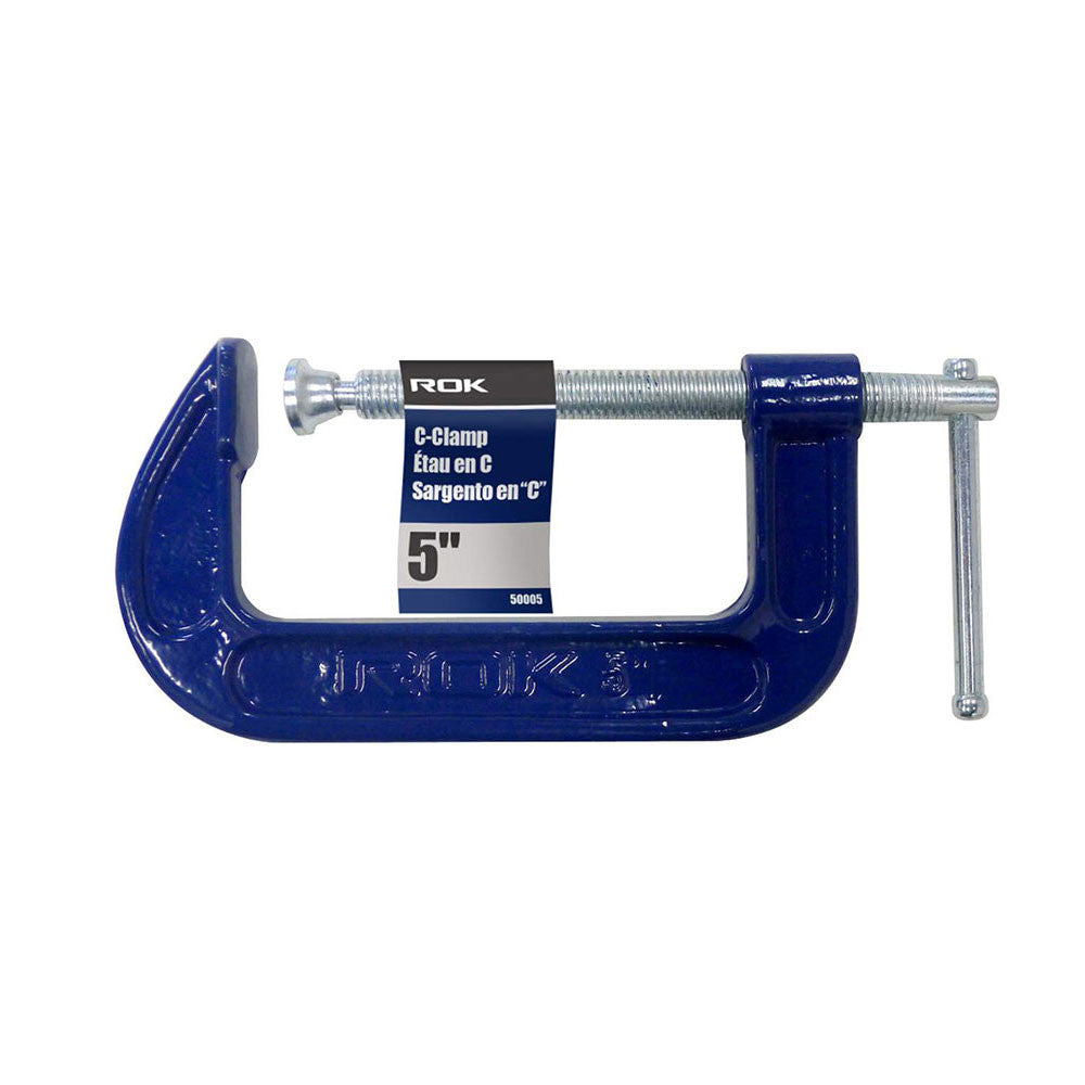 ROK 50005 5 inch x 2-5/8 inch C-Clamp
