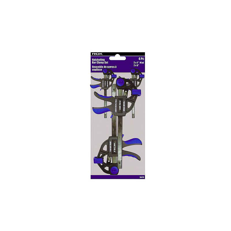 ROK 4pc Ratcheting Bar Clamp & Spreader Set