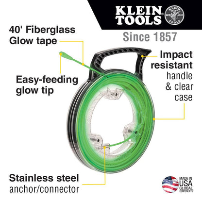 Klein Tools 50660 40 foot Glow Fish Tape