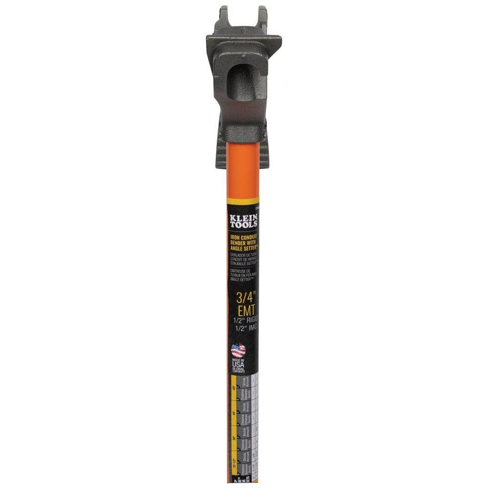 Klein Tools 51603 Iron Conduit Bender Full Assembly - 1/2" EMT with Angle Setter