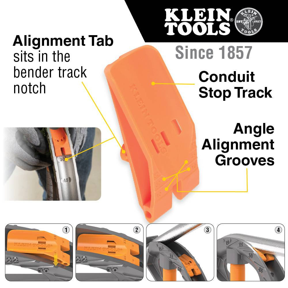 Klein Tools 51603 Iron Conduit Bender Full Assembly - 1/2 inch EMT with Angle Setter