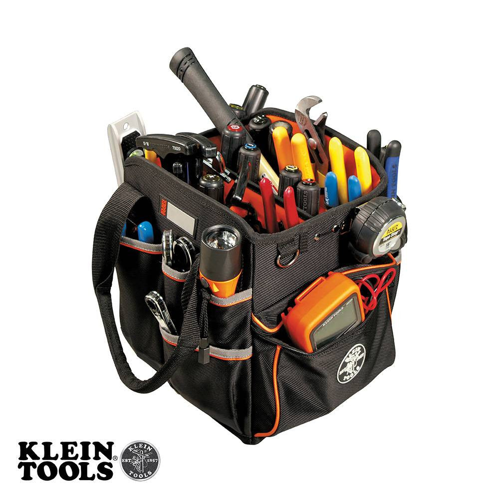 Klein Tools 5541610-14 Tradesman Pro 10 Inch 40-Pocket Tool Tote Bag