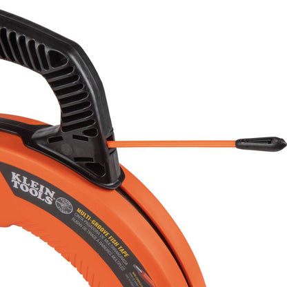 Klein Tools 56382 50' Multi-Groove Fibreglass Fish Tape with Nylon Tip