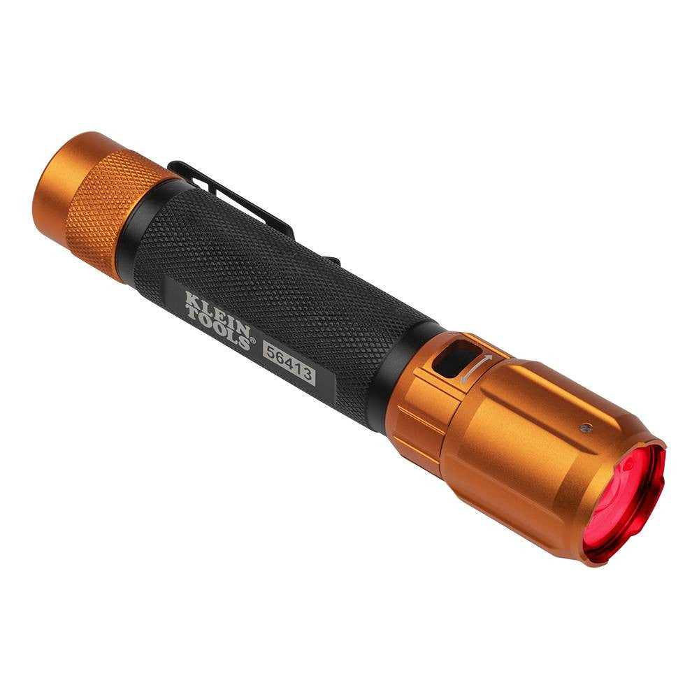 Klein Tools 56413 Rechargeable 2-Color LED 1000 Lumen Flashlight with Holster