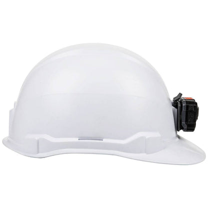 Klein Tools 60107RL White Non-Vented Cap Style Hard Hat with Rechargeable Headlamp